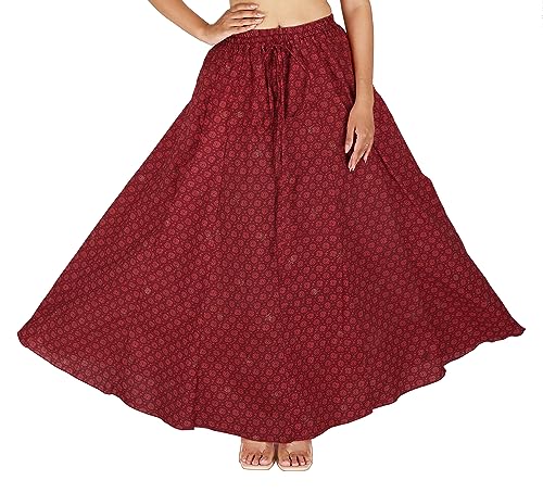 Image of Sttoffa Cotton Printed Women Wear Maxi Long Skirt 40 inch inch Full Length