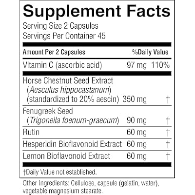 Nature's Sunshine Vari-Gone, 90 Capsules, Varicose Vein Supplements with 7 Powerful Herbs and Nutrients That Support Circulation for Vein Health, Strength, and Function