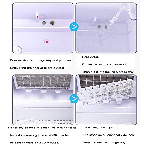 Fabricadora portátil de cubitos de hielo para mesada miniatura 7