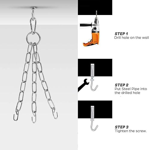 Miniatura 7 de Sfeexun Bolsa de boxeo para hombres, mujeres y niños, juego de bolsa de boxeo para interiores y jardines, sin rellenar con guantes de perforación,