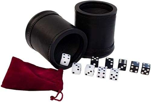 Miniatura 3 de Golden Gate - Juego de 2 tazas de dados con 10 dados de esmoquin, una bolsa con cordón y un libro de juegos de dados (incluye dados de mentiroso)