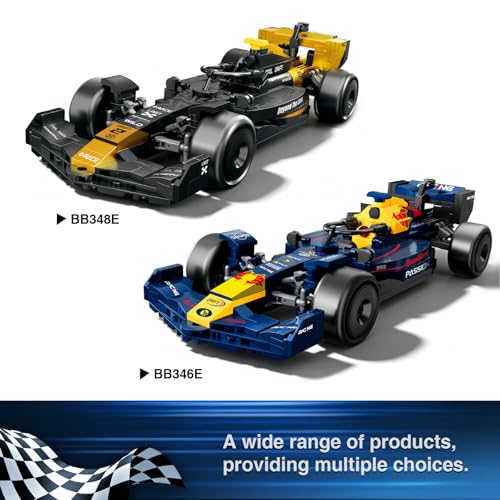 Image of F1 Race Car Building Set, Formula 1 Racing Car Model Kit, Advanced Tech Building Blocks MOC Supercar Construction Toy, Ideal Collectible Display Gift for Adults & Teens (Red Blue)