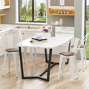 Aklaus Swivel Metal Bar Stools with Backs Counter Stools Set of 4 Counter Height Stools High Back Bar Chairs 26 Inch Bar Stools Farmhouse White Cream Barstools Aklaus Swivel Metal Bar Stools with Backs Counter Stools Set of 4 Counter Height Stools High Back Bar Chairs 26 Inch Bar Stools Farmhouse White Cream Barstools