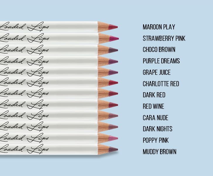 Image of Glam21 Loaded Lips Matte Lip Liner For Clean Contoured Lip | Creamy, Easy Slide Formula | Renders Perfect Pout & Long-Lasting | Waterproof | Transfer-Proof Matte Finish | One-Stroke Color Application | Non-Drying | 1.1gm Each | Brown Bob-13