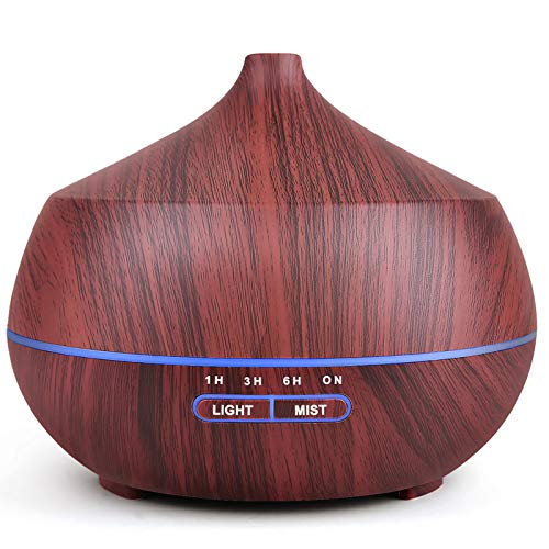 Difusores de aceites esenciales, 400 ml de aceite esencial, difusor de aromaterapia humidificador ultrasónico con apagado automático sin agua para el hogar/spa/yoga (árbol)