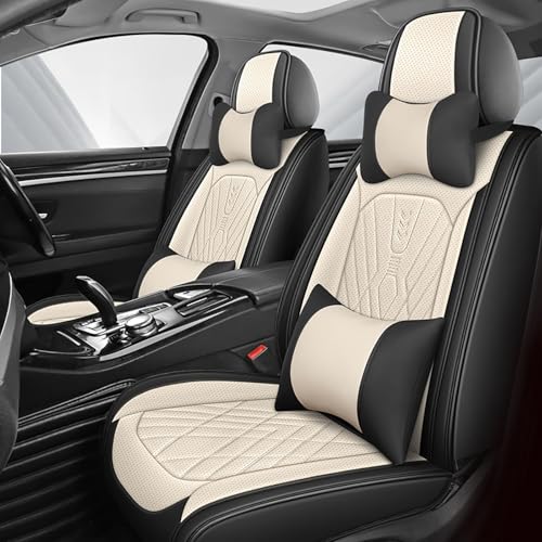 に適用 ホンダ ヴェゼル(vezel) RU系 RV系(平成25年12月~現行) 車用シートカバー シートクッション カーシートカバー 全包?設計 防水 汚れ防止 滑り止め取り付け簡単 プロテクター シート保護 四季対応 カー用品 内装パーツ(黒と米,枕付