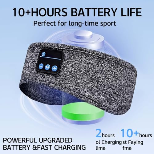 RAUWIZX Bluetooth Music Sleep Headphones, Bluetooth Sports Headphones, Talking Hairband with HD Stereo Speakers for Exercise, Jogging, Yoga, Insomnia, Travel, Meditation Meditation - Image 5
