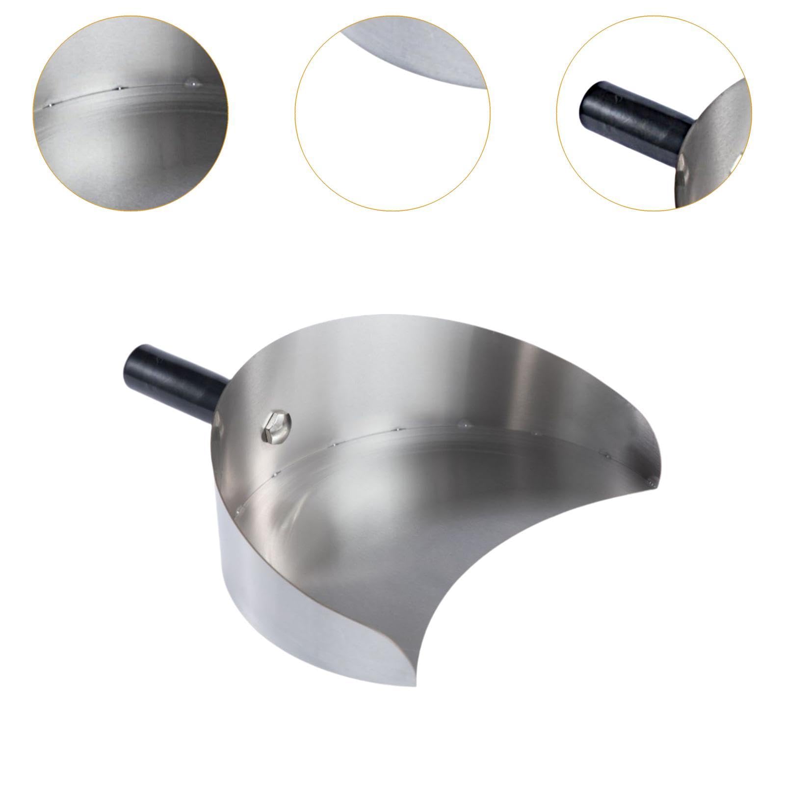 Premium Stainless Steel Handheld Meat Catcher Pan for BBQ Rotisserie - 8.86 inch x 6.89 inch - for Picnics & Camping