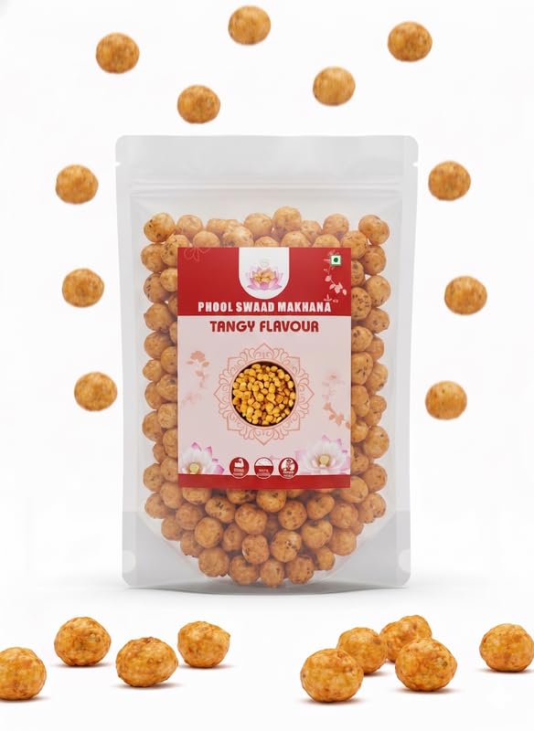 Image of PHOOL SWAAD Tangy Sweet & Spicy Glazed Makhana Zingy Flavour Snack 110GM