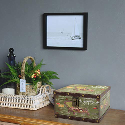 Jolitac Wooden Storage Box Set Of 3, Vintage Decorative Boxes With Lid Home Decor, Wood Storage Nesting Boxes ​With Latch, Rustic Antique Box Set For Keep Photos, Jewelry, Cash (Chair) #TOP4