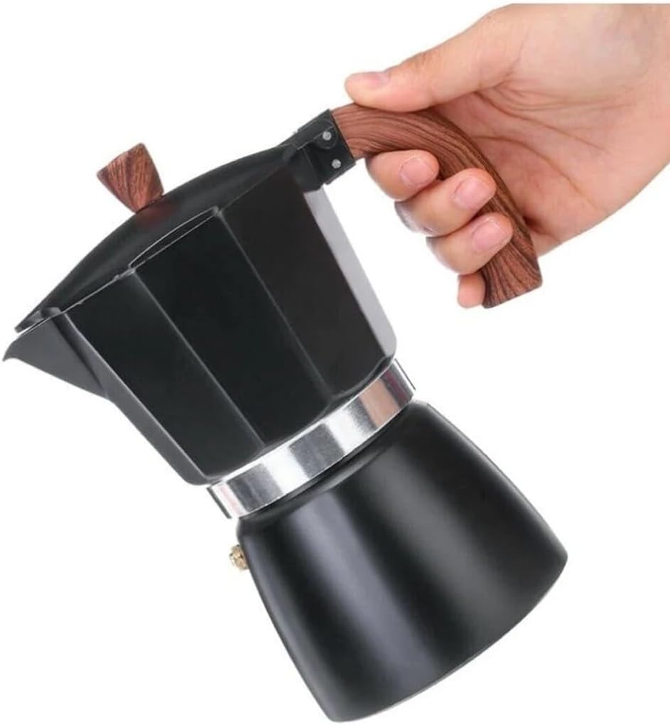 Generic black italian coffee maker 9 cups 30ml aluminum