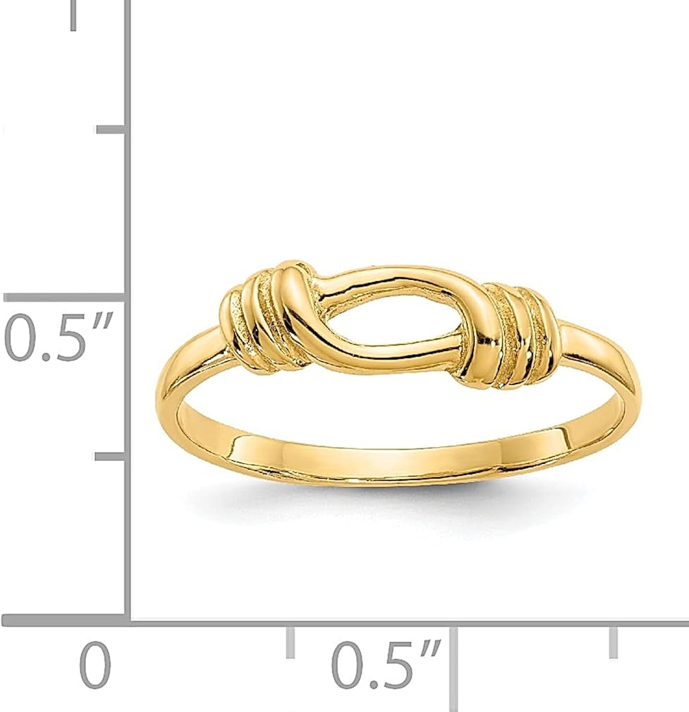 Miniatura 3 de ICE CARATS Anillo de nudo de amor de oro amarillo de 14 quilates, joyería fina para mujer, regalos para ella, Oro amarillo de 14 k, oro amarillo