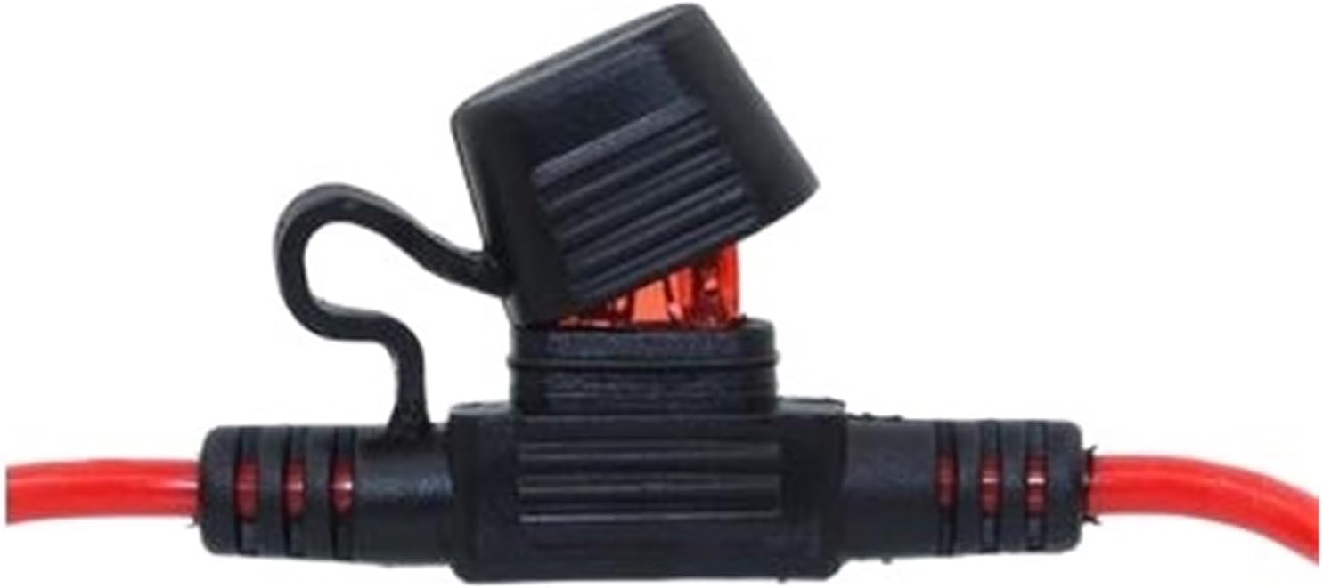 5Pcs 17 AWG Medium Car Fuse Holder Water-Resistant Waterproof Automotive Fuse Holder with Cover Inline Blade Fuse Holder Auto (Color : 20CM)
