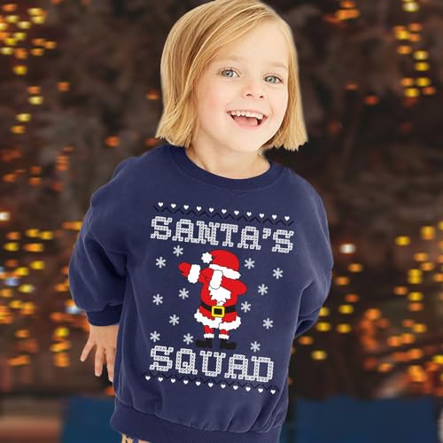 Little Hand Kids Christmas Ugly Sweatshirts Big Boys Xmas Dinosaur Pullover Shirts Santa Sweater Tops 3-10 Years2