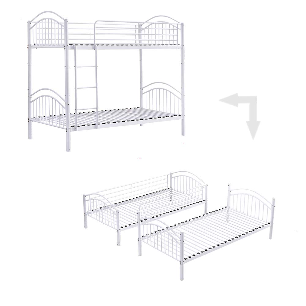 Buy Ansley&HosHo White Bunk Bed Detachable Metal Bunk Bed Frame 3FT