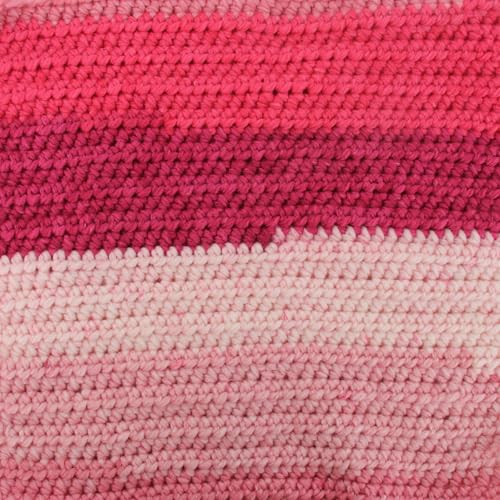 Image of ThreadArt Ombre Chunky Yarn Cake #6, 300g /316 Yds, Cherry Blossoms 07 | Soft super bulky #6 acrylic yarn cake for blankets, scarves, hats, crochet and knitting. Big 300g cake is machine washable.
