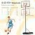 TONBUX Adjustable Basketball Hoop Outdoor 10FT, Basketball Portable Hoops & Goals, 44 Inch Backboard, for Kids, Youth, and Adults in The Backyard, Driveway