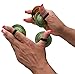 2 Pairs Brass Floral Finger Cymbals Zills for Belly Dancing (Green)