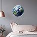 Produktbild Hevoiok leuchtende Wandaufkleber 3D Planet Fluoreszierend, 30CM Wandtattoo Abnehmbare Leuchten im Dunkeln Wall Decals Wandbild Wohnkultur Wandsticke für Wohnzimmer (Blau A)