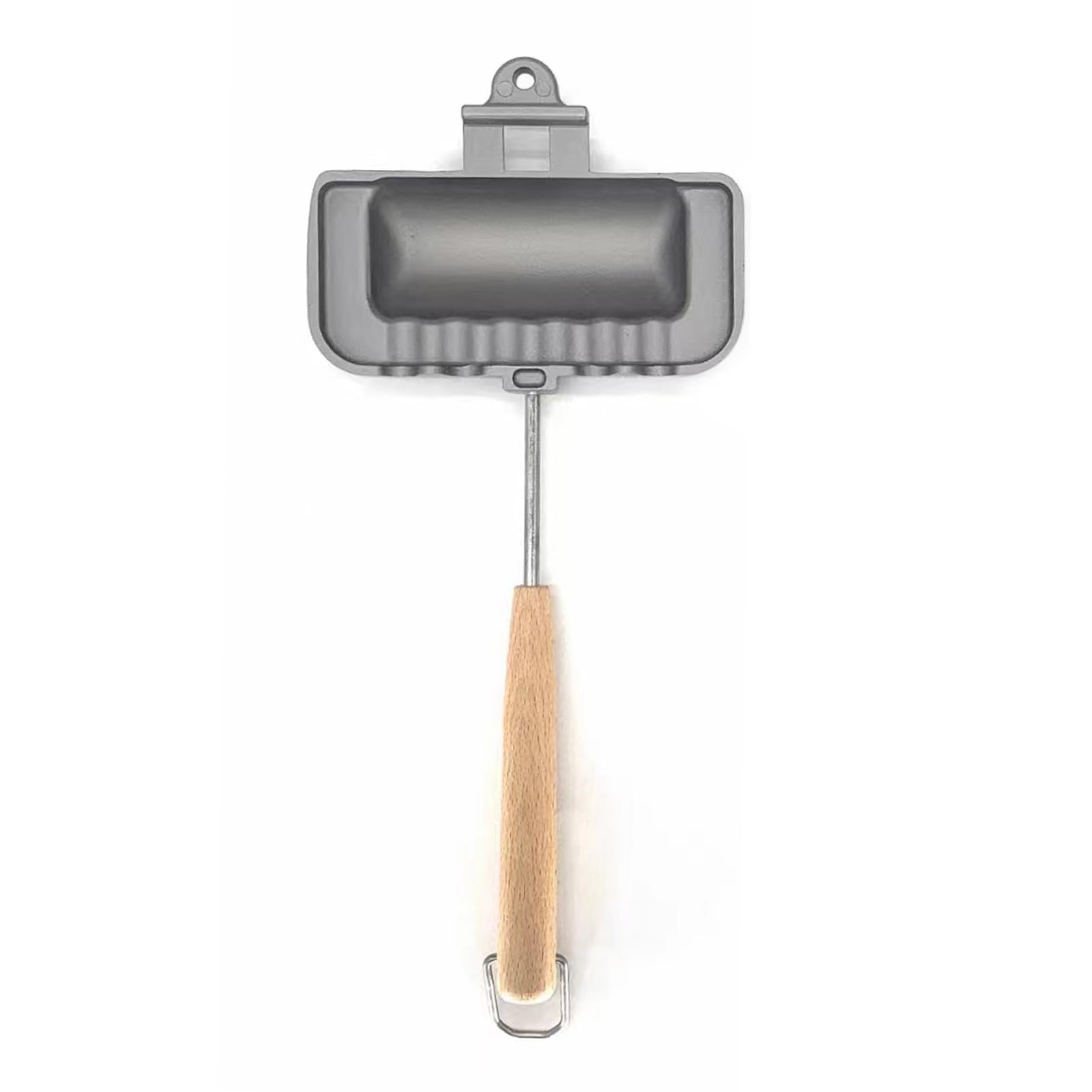 Double Sided Sandwich Maker, Non Stick Hot Dog Toaster Baking Pan Frying Pan with Removable Handle for Breakfast Pancakes Toast Omelets