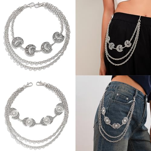 Tassels Chain Belt Personality Charm Belt Durability Metal Chain Trendy Belt for Fashion Enthusiasts2
