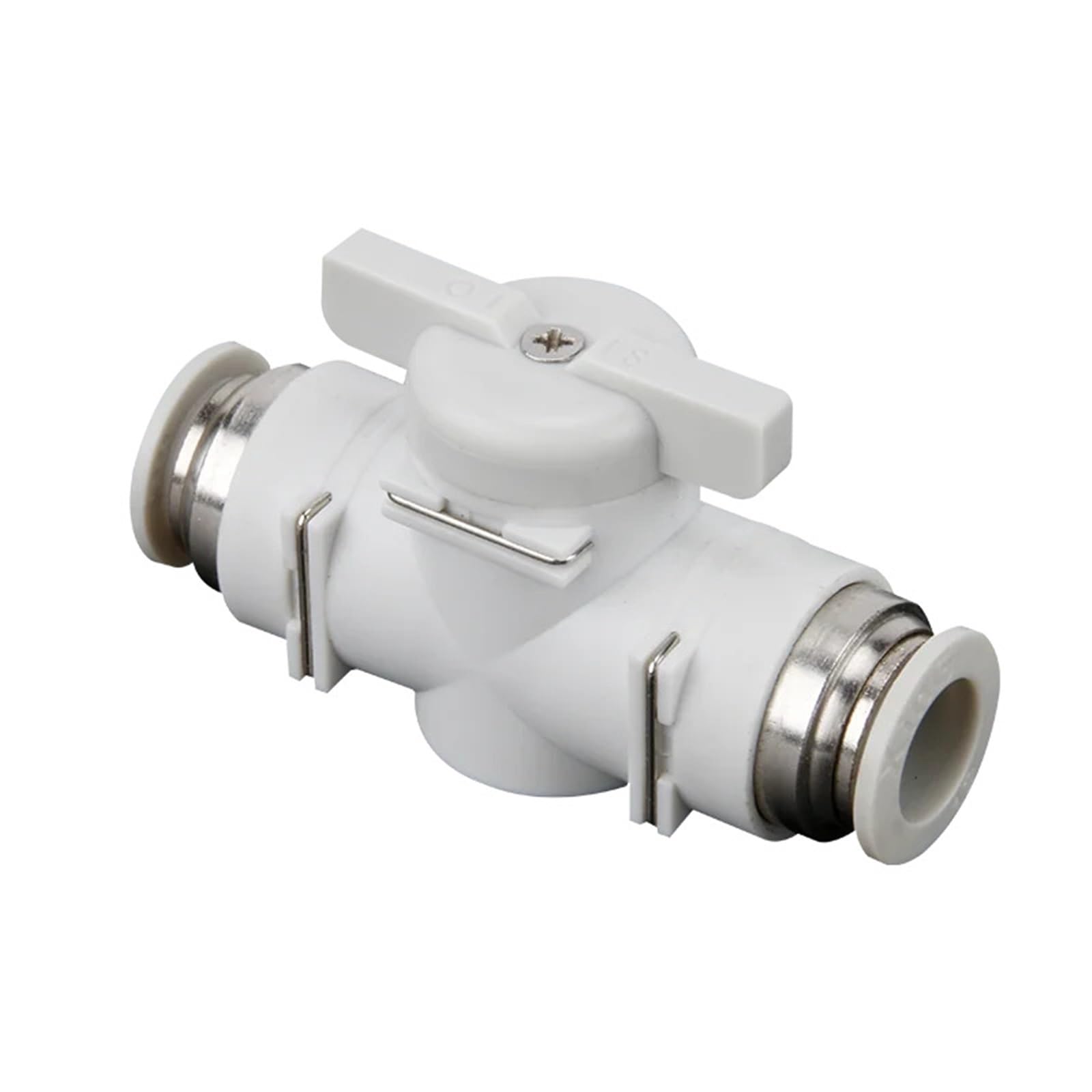 Złącze pneumatyczne, węże z tworzywa sztucznego, złączki białe, adapter gwintowany 6 mm 8 mm, złącze rurowe, 1 szt. (BUC, 6mm)