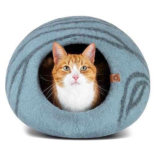 MEOWFIA Cat Cave – Premium Felt Cat Bed for Indoor