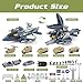XDUOYJOY Military Fighter Jet Toys, Army Airplane Toys with 7 Vehicles Trucks Helicopter Army Men, Decorate & Launch The Missile, Birthday for Boys Girls