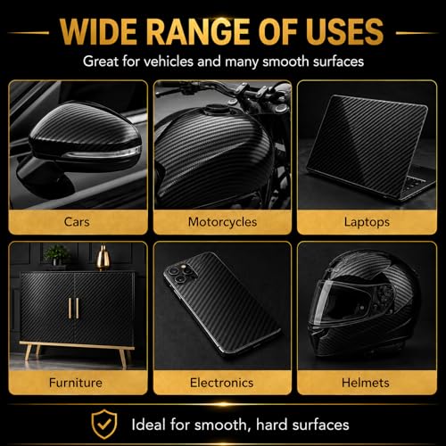 Image of 5D Carbon Fiber Vinyl Wrap for Cars, 50 x 5 ft, Air Release