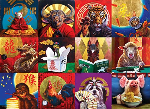 Rompecabezas EuroGraphics Calendario Chino 1000 Piezas por Lucia Heffernan miniatura 3