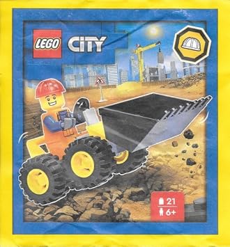 LEGO City Construction Worker Minifigure with Bull Dozer