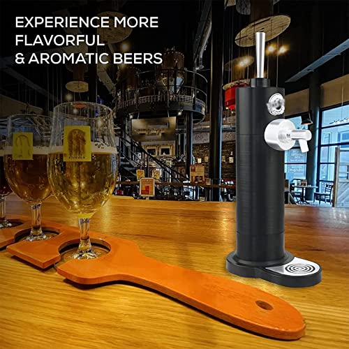 Dispensador de cerveza portátil para latas y botellas, crea espuma fina con tecnología de vibración de 40000Hz, sistema de borrador compacto para fiestas en el hogar y camping al aire libre, operación