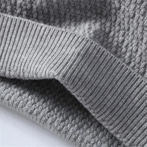 Men Solid Color Turtleneck Cashmere Sweater Vintage Twist Pullover Knitwear3