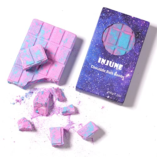 Injune Lavender Bath Bombs, Chocolate Bar Bath Slab With Galaxy Colored Organic Spa Gift, Birthday Gifts For Women 7.2Oz Coworker Gifts #TOP6