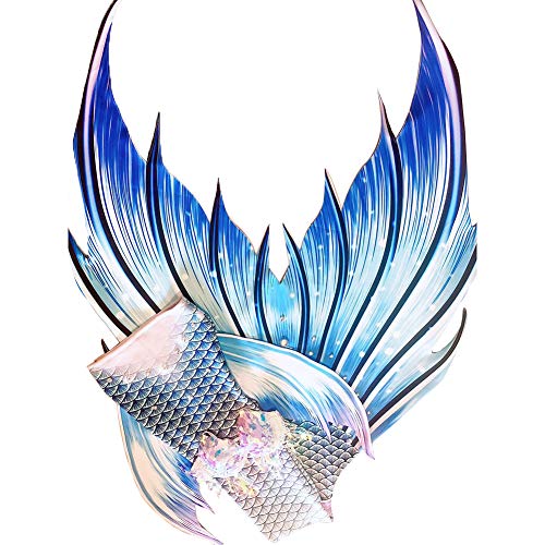 Cola De Sirena para Nadar Conjunto con Cola De Sirena Princesa De Sirena Traje De Baño para Niños/Adultos/Hombres/Mujeres/Piscinas/Fotos/ExterioresNadar(Color:Multicolor 2)