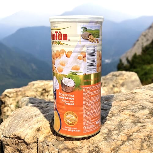 Image of 1 Pack - Coconut Peanuts - Dau Phong Nuoc Cot Dua - 9 Oz per Can