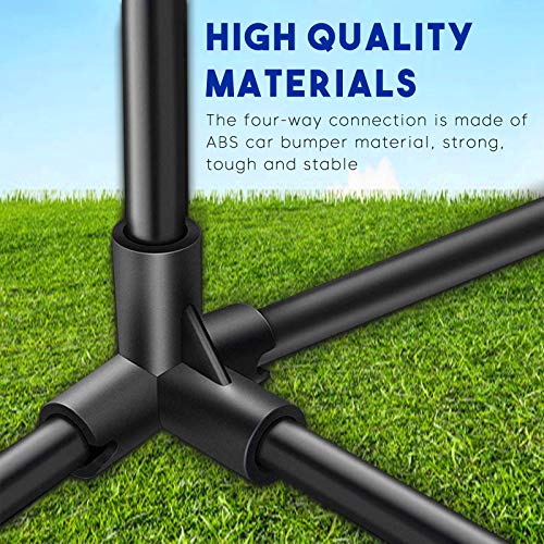 14FT Portable Volleyball Net Set, Height Adjustable Nylon Badminton Net with Stand and Carry Bag, Sports Net For Indoor/Outdoor Tennis Soccer Pickleball Kids Volleyball Backyard Beach Driveway