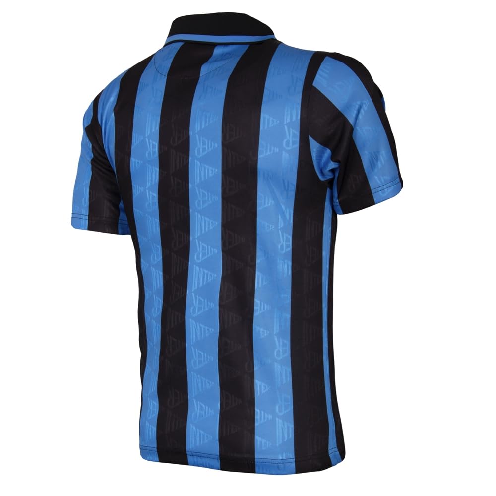 Copa – Camiseta de Fútbol Retro – Hombre – FC Internazionale 1991-92 – Azul - Negro – 70% poliéster Reciclado – 30% poliéster