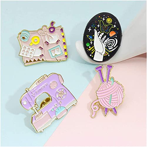 Pines de lana para tejer broche de carpeta de álbum que soluciona tu estilo DIY 7