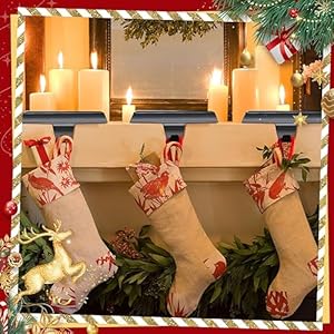 3-Pack Christmas Stocking Holder Bases - Mantel Stocking Hangers & Hooks for Fireplace Stand, Hanging Holder, Weighted Hangers for Xmas Holiday Decoration (Black, 3) 3 Pack Christmas Stocking Holder Bases Mantel Stocking Hangers Hooks for Fireplace Stand Hanging Holder Weighted Hangers for Xmas Holiday Decoration Black 3