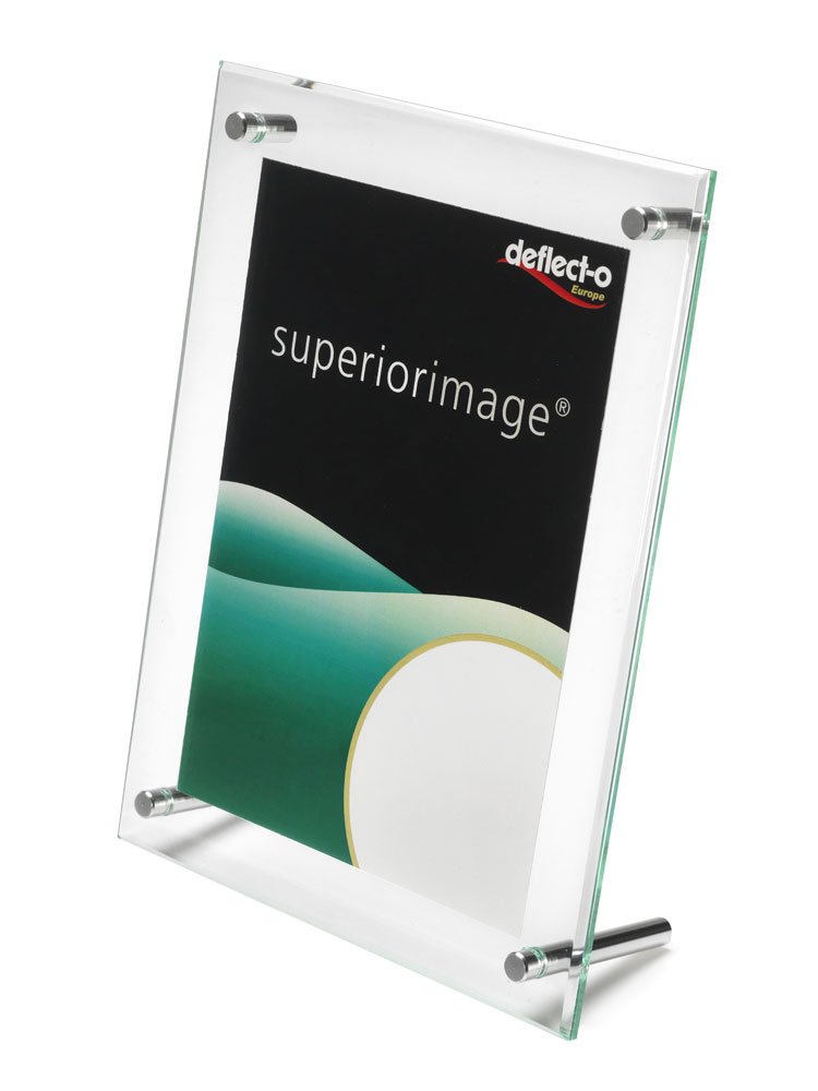 deflecto 799693 Superior Image Beveled Edge Sign Holder, Acrylic, 8 1/2 X 11 Insert, Clear
