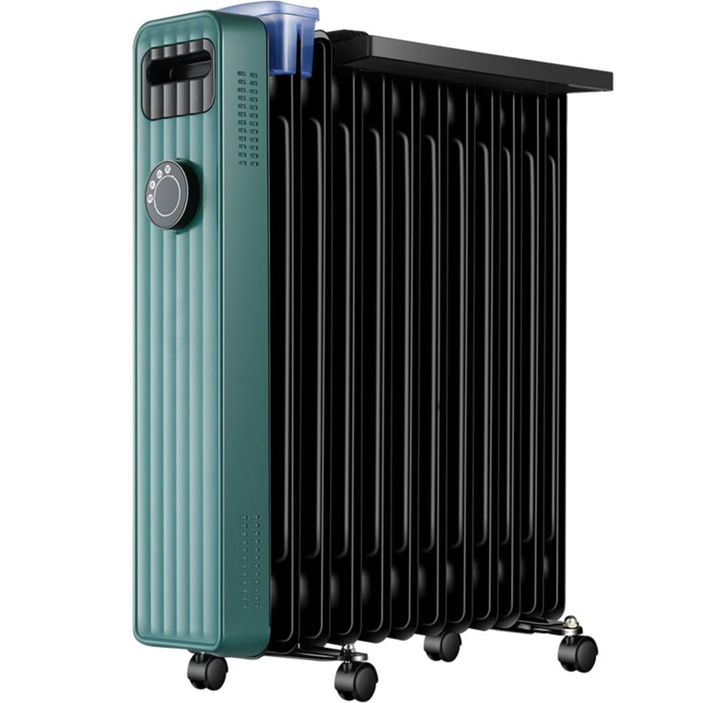 Wopee 13 Fins Oil Filled Radiator Electric Heating With Thermostat,3 Heating Levels,2000W Mobile Heater,Overheat And Tip-Over Protection,For Rooms Up To 22㎡