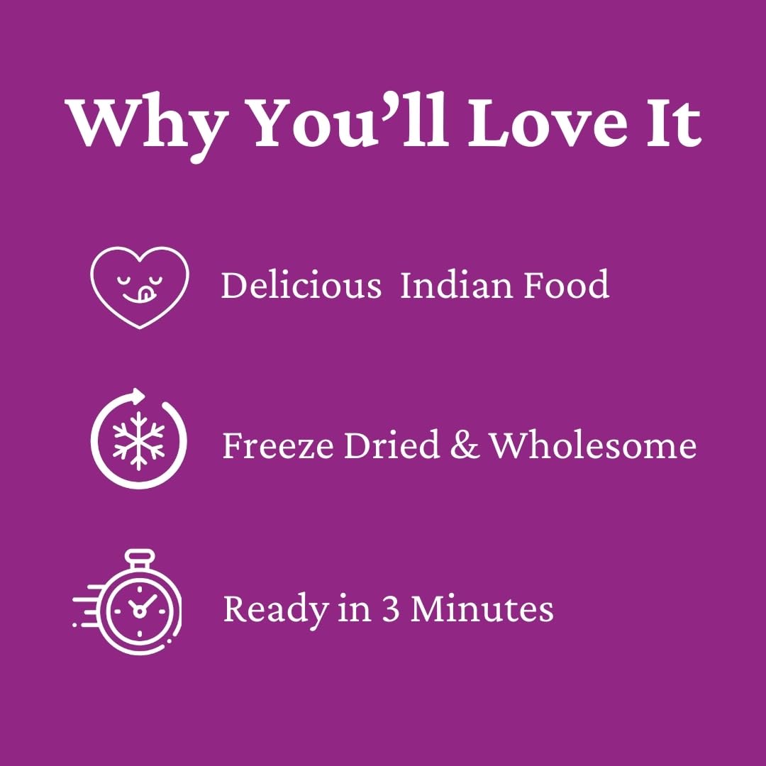 Insta Curry Gajar Halwa - Ready To Eat Indian Food Freeze Dried Carrot Pudding – Vegetarian Meals - Instant Halwa – Healthy Indian Curry Meals Ready in 3 Min – 1 Pack