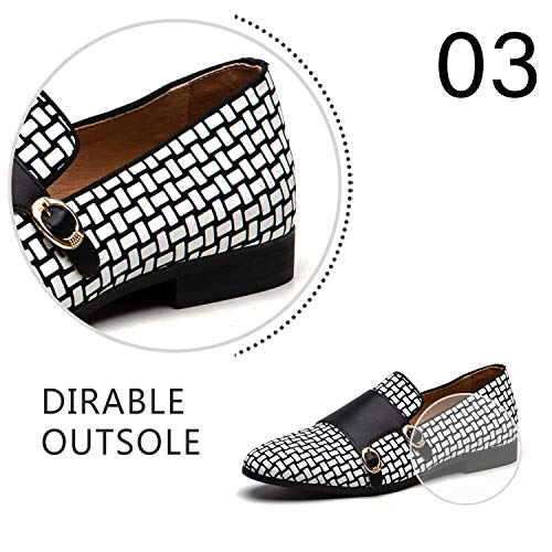 Image of JITAI Men's Dress Shoes - Casual Rubber & Leather Loafers for Men - Fashion Business Formal Wear