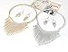 Juland Statement Bib Necklace with Metal Fringe Drop Choker Necklace Earrings Set Fashion Bohemian Punk Ethnic Style for Women and Girls - Silver