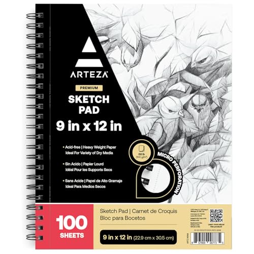 ARTEZA 9×12 Spiral Sketch Pad