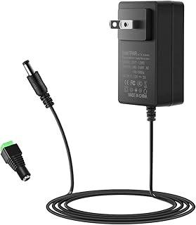 SHNITPWR 12V 2A Power Supply Adapter UL Listed 100V~240V AC to DC Converter 12 Volt 2000mA 24W Max Transformer with 5.5x2.1mm Tip for CCTV WiFi IP Camera DVD Player, Level VI Energy Efficiency