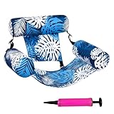 ヘビーデューティインフレータブル水プールラウンジャーチェア大人のためのポータブルフロート速乾性表面屋外家族ハンモック水泳用