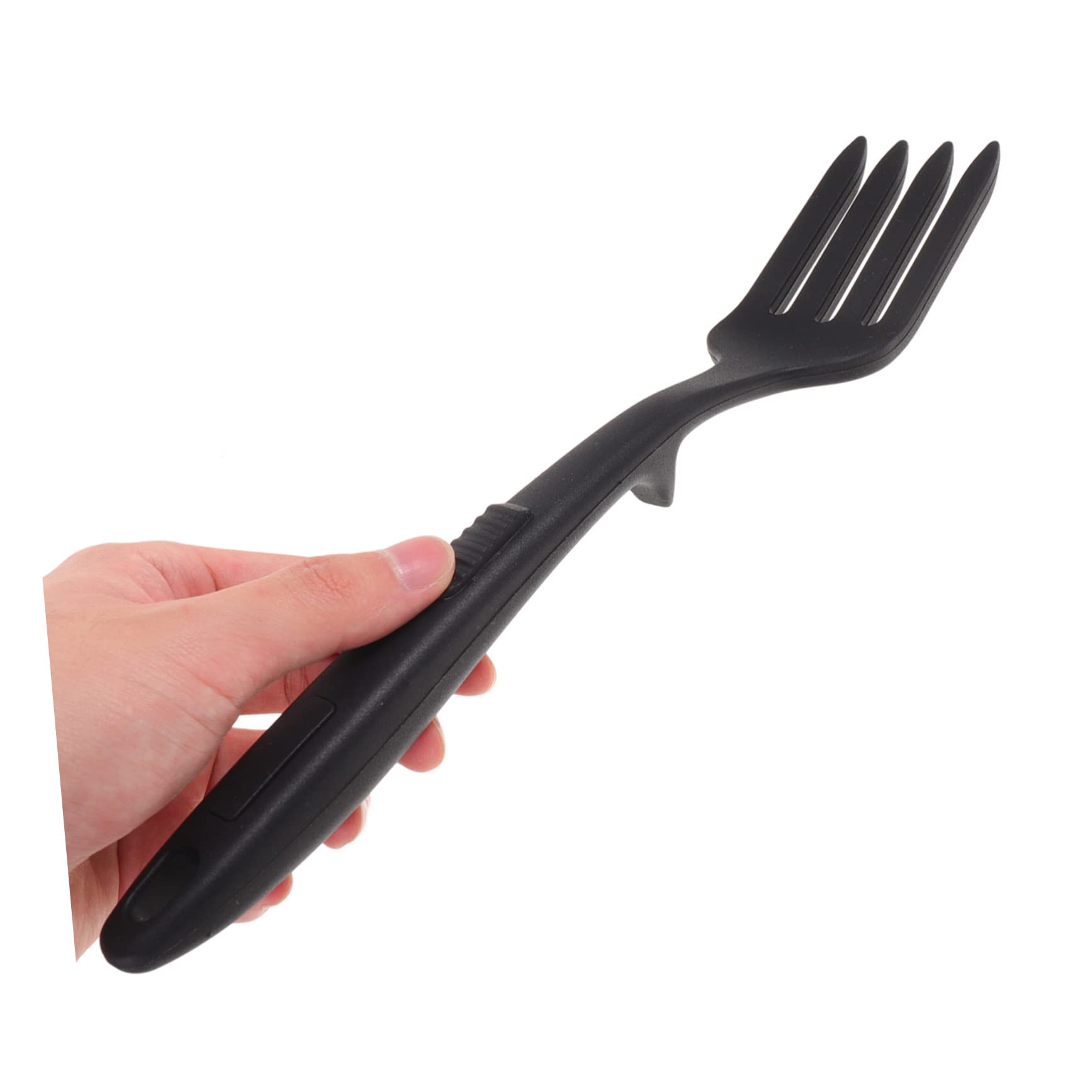 FUNOMOCYA Cooking Forks Large Silicone Fork for Pasta Noodles Salad Mixing Comfortable Grip Sturdy Easy to Clean