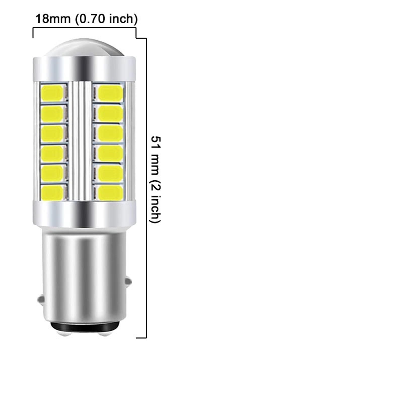 1 PZ 1157 BAY15D P21W 1156 BA15S Lampadine a LED Indicatori di direzione 12V 5630-33SMD 7000K Freno di parcheggio retromarcia bianco(4,1156 ba15s P21W)